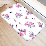 Floral Carpet Mats Bedroom Non-Slip Floor Mats Area Rug