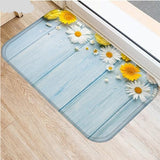 Floral Carpet Mats Bedroom Non-Slip Floor Mats Area Rug