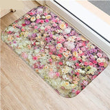 Floral Carpet Mats Bedroom Non-Slip Floor Mats Area Rug