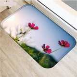 Floral Carpet Mats Bedroom Non-Slip Floor Mats Area Rug