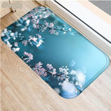 Floral Carpet Mats Bedroom Non-Slip Floor Mats Area Rug