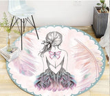 Modern Round Carpet & Fashion Cartoon Pictures Printed