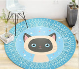 Modern Round Carpet & Fashion Cartoon Pictures Printed