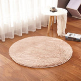 Fluffy Round Living Room Faux Fur Carpet Chair Upholstery Area Rug