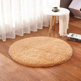 Fluffy Round Living Room Faux Fur Carpet Chair Upholstery Area Rug