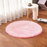 Fluffy Round Living Room Faux Fur Carpet Chair Upholstery Area Rug