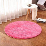 Fluffy Round Living Room Faux Fur Carpet Chair Upholstery Area Rug