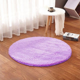 Fluffy Round Living Room Faux Fur Carpet Chair Upholstery Area Rug