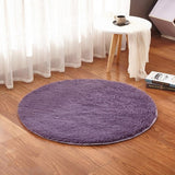 Fluffy Round Living Room Faux Fur Carpet Chair Upholstery Area Rug