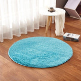 Fluffy Round Living Room Faux Fur Carpet Chair Upholstery Area Rug