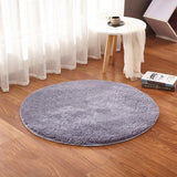 Fluffy Round Living Room Faux Fur Carpet Chair Upholstery Area Rug