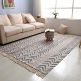 Nordic Cotton Woven Carpet Living Room & Bedroom Rug Floor