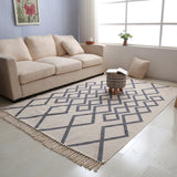 Nordic Cotton Woven Carpet Living Room & Bedroom Rug Floor