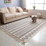 Nordic Cotton Woven Carpet Living Room & Bedroom Rug Floor