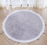 Round Rug Nordic Soft Cotton Fluffy Floor Mat Rugs