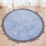 Round Rug Nordic Soft Cotton Fluffy Floor Mat Rugs