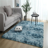 Decorative Carpet Tie Dyeing Plush Soft Carpets for Living Room and Bedroom