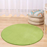 Solid Foam Chair Mat Area Rug Bedroom Round Carpet for Living Room