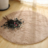 Fluffy Round Rug Carpets For Living Room Decor Faux Fur Rugs