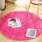 Fluffy Round Rug Carpets For Living Room Decor Faux Fur Rugs