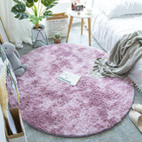 Fluffy Round Rug Carpets For Living Room Decor Faux Fur Rugs