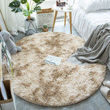 Fluffy Round Rug Carpets For Living Room Decor Faux Fur Rugs