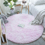 Fluffy Round Rug Carpets For Living Room Decor Faux Fur Rugs