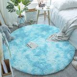 Fluffy Round Rug Carpets For Living Room Decor Faux Fur Rugs