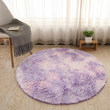 Fluffy Round Rug Carpets For Living Room Decor Faux Fur Rugs