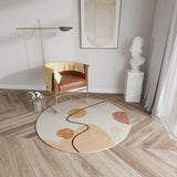 Round Fluffy Rug Soft & Living Room Modern Design Bedroom Carpet