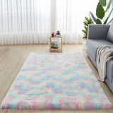 Nordic Fluffy Mixed Dyed Carpet Living Room