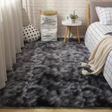 Fluffy Tie Dye Carpets For Bedroom Decor