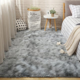 Fluffy Tie Dye Carpets For Bedroom Decor