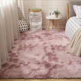 Fluffy Tie Dye Carpets For Bedroom Decor