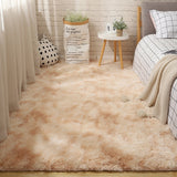 Fluffy Tie Dye Carpets For Bedroom Decor