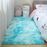 Fluffy Tie Dye Carpets For Bedroom Decor