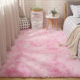 Fluffy Tie Dye Carpets For Bedroom Decor