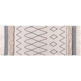 Morocco Cotton Hand Woven Printed Area Rugs Tufted Tassels Throw Rug