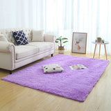 Silky Fluffy Carpet Modern Home Decor Long Plush Shaggy Rug