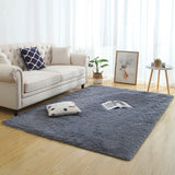 Silky Fluffy Carpet Modern Home Decor Long Plush Shaggy Rug