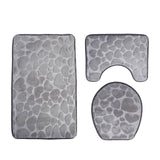 Bathroom Toilet Rug Set Toilet Carpet Flannel Non-Slip Rug