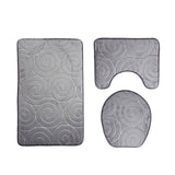 Bathroom Toilet Rug Set Toilet Carpet Flannel Non-Slip Rug