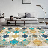 Vintage Geometry Style Bedroom & Living Room Mat Carpet