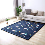 Flannel Thick Non-Slip Carpet Mat Solid Simple Short Pile Rug