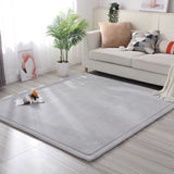 Flannel Thick Non-Slip Carpet Mat Solid Simple Short Pile Rug