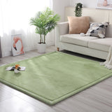 Flannel Thick Non-Slip Carpet Mat Solid Simple Short Pile Rug