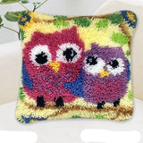 Animal Series Latch Hook Rug & Embroidery Pillow Wool Cross Stitch