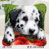 Animal Series Latch Hook Rug & Embroidery Pillow Wool Cross Stitch