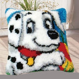 Animal Series Latch Hook Rug & Embroidery Pillow Wool Cross Stitch