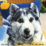 Animal Series Latch Hook Rug & Embroidery Pillow Wool Cross Stitch